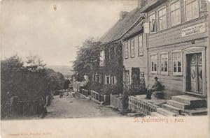 i. Harz. Teilansicht, rechts die Pension August Kerl. Ansichtskarte in Lichtdruck. Ungelaufen.