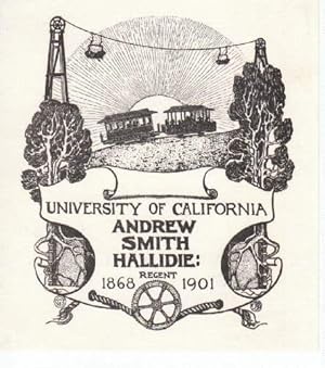 Seller image for Exlibris fr Andrew Smith Hallidie. University of California. Klischedruck von Albertine Randall Wheelan. for sale by Antiquariat Heinz Tessin