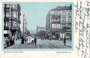 Bild des Verkufers fr Eppendorferweg. Ansichtskarte in Lichtdruck auf blulichem Untergrund. Beschrieben, aber ohne Briefmarke und Stempel. zum Verkauf von Antiquariat Heinz Tessin