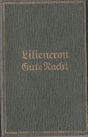 Bild des Verkufers fr Gute Nacht. Hinterlassene Gedichte. Mit einem Frontispiz. zum Verkauf von Antiquariat Heinz Tessin