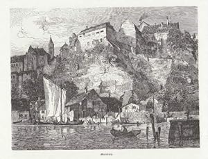 Ansicht vom Bodensee. Holzstich W.Stieler nach G.Schönleber.