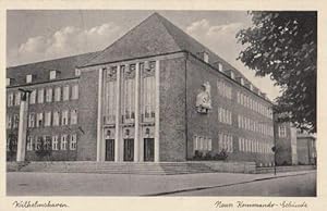 Neues Kommando-Gebäude. Ansichtskarte in Lichtdruck. Abgestempelt Wilhelmshaven 19.10.1938.