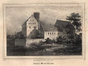 Ansicht des Schlosses. Kreidelithographie von C.Müller nach C.W.Arldt aus Saxonia.