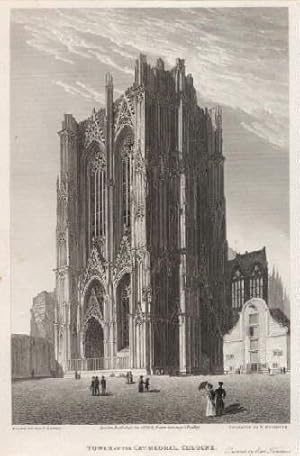 Der Dom (unvollendet). (Tower of the Cathedral, Cologne). Stahlstich von W.Woolnoth nach Batty.