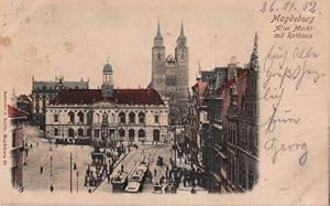 Alter Markt. Ansichtskarte in Lichtdruck. Abgestempelt Magdeburg 26.11.1902.