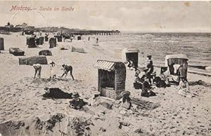 Bild des Verkufers fr Siesta im Sande. Ansichtskarte in Lichtdruck. Abgestempelt Misdroy 26.07.1905. zum Verkauf von Antiquariat Heinz Tessin