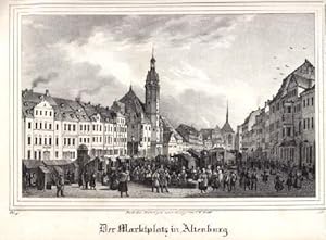 Der Marktplatz. Kreidelithographie aus Borussia.