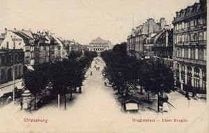 Bild des Verkufers fr Broglieplatz - Place Broglie. Ansichtskarte in Lichtdruck. Ungelaufen. zum Verkauf von Antiquariat Heinz Tessin