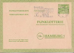 Berlin. 10 Pfennig. Verkaufspreis 65 Pfennig. Ganzsache abgestempelt Berlin-Charlottenburg 22.05....