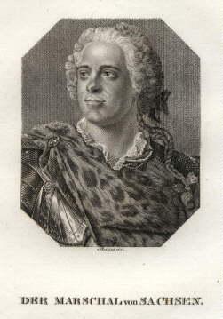 Seller image for Franzsischer Marschall. Kupferstich von Rauch. for sale by Antiquariat Heinz Tessin