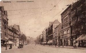 Eimsbütteler Chaussee. Ansichtskarte in Lichtdruck. Stempel unleserlich, da die Briefmarke entfer...