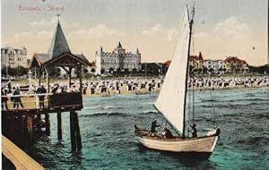 Strand. Ansichtskarte in farbigem Lichtdruck. Ungelaufen, rückseitig mit Bleistift datiert 1926.