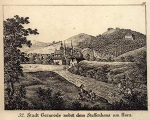 Ansicht mit dem Stuffenhaus. Lithographie aus : Neue Bildergallerie für die Jugend.