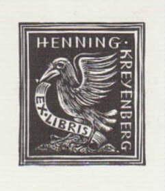 Bild des Verkufers fr Exlibris fr Henning Kreyenberg. Holzschnitt von Ellen Beck. zum Verkauf von Antiquariat Heinz Tessin