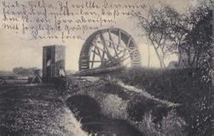 Das grosse Triebrad. Ansichtskarte in Lichtdruck. Abgestempelt Bad Nauheim 10.08.1904.