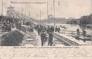 Rhein. Westf. Industrie- u. Gewerbeausstellung. Wasserrutschbahn im Vergnügungspark. Ansichtskart...