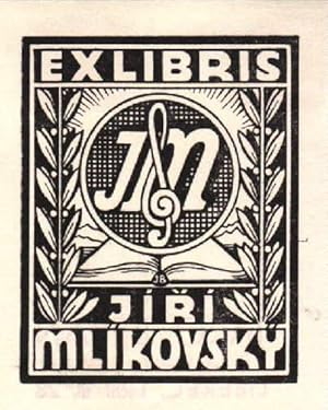 Bild des Verkufers fr Exlibris fr Jiri Mlikovsky. Klischedruck von Jaro Beran. zum Verkauf von Antiquariat Heinz Tessin