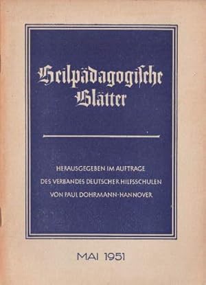 Seller image for Heilpdagogische Bltter. for sale by Antiquariat Heinz Tessin