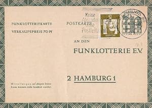 Bundesrepublik. 15 Pfennig. Verkaufspreis 70 Pfennig. Ganzsache abgestempelt Hamburg 20.06.1966.