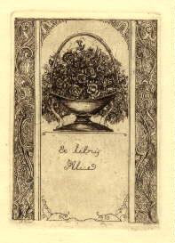 Imagen del vendedor de Exlibris fr Alice (Gnther). Original-Radierung von Erhard Amadeus Dier. a la venta por Antiquariat Heinz Tessin