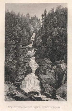 Wasserfall bei Tryberg. Stahlstich von J. Passini nach L. Meyer.