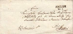 Bild des Verkufers fr Leerer Briefumschlag nach Stettin mit 2-zeiligem Stempel Anclam 29.4. (1,0 x 2,6 cm). zum Verkauf von Antiquariat Heinz Tessin