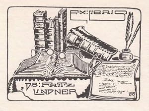 Imagen del vendedor de Exlibris fr Dr. Fritz Lindner. Klischedruck von Anton Rauh. a la venta por Antiquariat Heinz Tessin