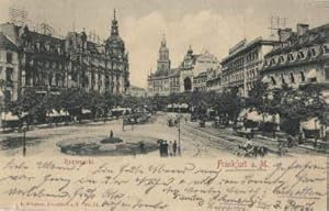 Rossmarkt. Ansichtskarte in Lichtdruck. Abgestempelt Frankfurt a.M. 26.11.1898.