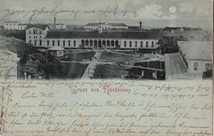 Imagen del vendedor de Gruss aus Norderney. Konversationshaus. Ansichtskarte in Lichtdruck auf blulichem Papier. Abgestempelt Norderney 07.05.1905. a la venta por Antiquariat Heinz Tessin