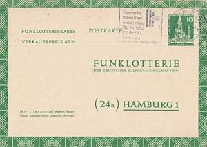 Berlin. 10 Pfennig. Verkaufspreis 65 Pfennig. Ganzsache abgestempelt Berlin-SW 15.09.1962.