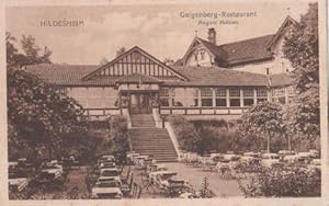 Bild des Verkufers fr Galgenberg-Restaurant August Holzen. Ansichtskarte in brunlichem Lichtdruck. Abgestempelt Hildesheim 10.05.1918. zum Verkauf von Antiquariat Heinz Tessin