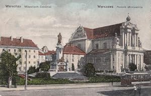 Bild des Verkufers fr Mikewitsch-Denkmal. Pomnik Mikiewicza. Ansichtskarte in farbigem Lichtdruck. Abgestempelt 12.10.1915. zum Verkauf von Antiquariat Heinz Tessin