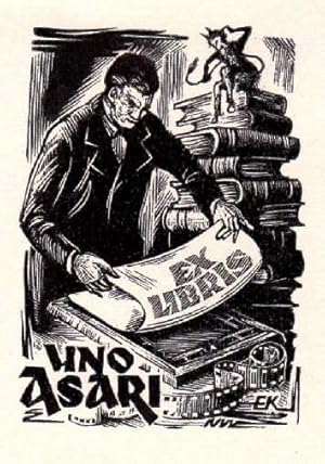 Seller image for Exlibris fr Uno Asari. Holzschnitt von Enn Kera. for sale by Antiquariat Heinz Tessin