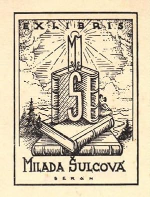 Bild des Verkufers fr Exlibris fr Milada Sulcova. Klischedruck von Jaro Beran. zum Verkauf von Antiquariat Heinz Tessin