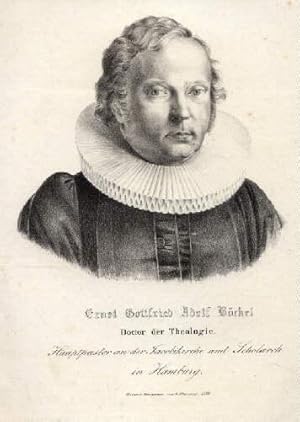 ( geb. 01.04.1783) Hauptpastor an der Jacobikirche in Hamburg. Bremer Steindruck von H. Hunckel.