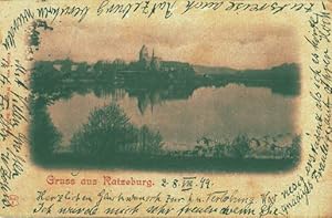 Bild des Verkufers fr Gruss aus Ratzeburg. Ansichtskarte in Lichtdruck. Abgestempelt Ratzeburg 08.08.1899. zum Verkauf von Antiquariat Heinz Tessin