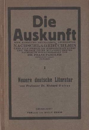 Bild des Verkufers fr Neuere deutsche Literatur. zum Verkauf von Antiquariat Heinz Tessin