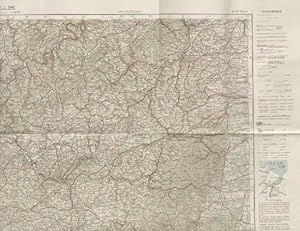 Übersichtskarte von Mitteleuropa 1:300000, K 50 Trier. Ausgabe vom 1.7.1940. Mehrfarbige Karte.