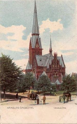 Bild des Verkufers fr Christuskirche. Ansichtskarte in farbigem Lichtdruck. Ungelaufen. zum Verkauf von Antiquariat Heinz Tessin