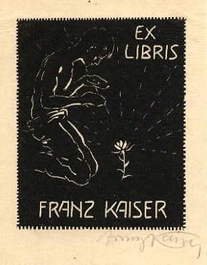 Bild des Verkufers fr Exlibris fr Franz Kaiser. Holzschnitt von Franz Kaiser, auf Japanpapier gedruckt, unten rechts mit Bleistift signiert. zum Verkauf von Antiquariat Heinz Tessin