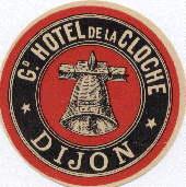 Imagen del vendedor de Gd. Hotel de la Cloche. Dijon. In zwei Farben gedruckt. Unbenutzt. a la venta por Antiquariat Heinz Tessin