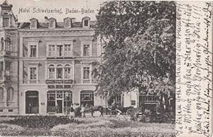 Hotel Schweizerhof. Ansichtskarte in Lichtdruck. Abgestempelt Darmstadt 03.01.1908.