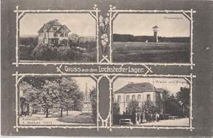 Vier Ansichten. Ansichtskarte in Lichtdruck. Abgestempelt Lockstedter Lager 03.05.1916.