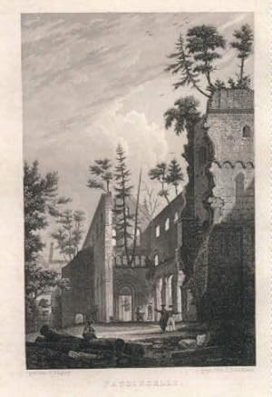 Imagen del vendedor de Ansicht der Ruine. Stahlstich von J.H.Le Keux nach O. Wagner. a la venta por Antiquariat Heinz Tessin