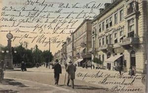 Image du vendeur pour Kaiserstrasse. Ansichtskarte in farbigem Lichtdruck. Abgestempelt Marienbad 21.08.1902. mis en vente par Antiquariat Heinz Tessin