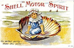 "Shell" Motor Spirit. Ist perfect purity - thats the point ! Farbige Postkarte. Ungelaufen.
