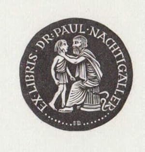 Bild des Verkufers fr Exlibris fr Dr. Paul Nachtigaller. Holzschnitt von Ellen Beck. zum Verkauf von Antiquariat Heinz Tessin