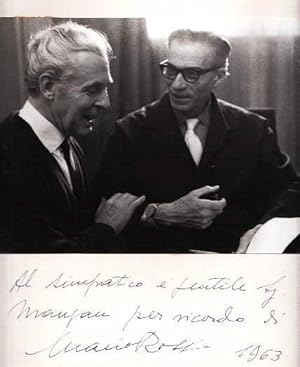 Italienischer Dirigent. Original-Photographie mit George Manzau (Orchesterwart der Hamburger Symp...