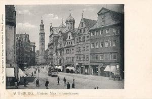 Bild des Verkufers fr Untere Maximilianstrasse. Ansichtskarte in Lichtdruck. Ungelaufen. zum Verkauf von Antiquariat Heinz Tessin
