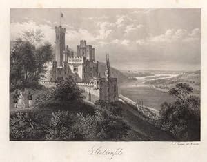 Bild des Verkufers fr Ansicht der Burg. Aquatinta-Radierung von J.J.Tanner. zum Verkauf von Antiquariat Heinz Tessin